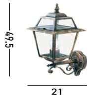 Searchlight Klassieke buitenlamp UpNew Orleans bronsbruin - 1521 - thumbnail