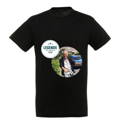 T-shirt voor mannen bedrukken - Zwart - L