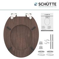 MDF WC-bril DARK WOOD met soft-close lange levensduur: extreem onbreekbaar en krasbestendig comfort en functie: geruisloos sluiten dankzij de automatische valrem eenvoudig schoon te maken dankzi - thumbnail