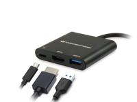 Conceptronic DONN01B laptop dock & poortreplicator USB 3.2 Gen 1 (3.1 Gen 1) Type-C Zwart - thumbnail