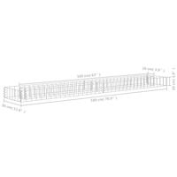 VidaXL Gabion plantenbak verhoogd 180x30x10 cm gegalvaniseerd staal - thumbnail