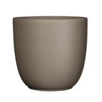 Bloempot Pot rond es/9 tusca 9 x 10 cm taupe mat Mica - Mica decorations - thumbnail