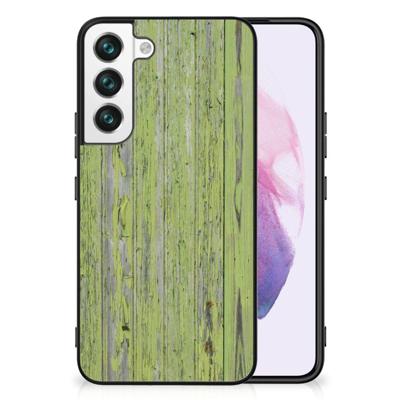 Samsung Galaxy S22 Houten Print Telefoonhoesje Green Wood