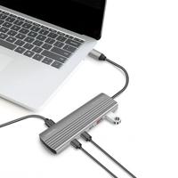 LogiLink UA0415 USB 3.2 Gen 2-hub 10 poorten Met aluminium behuizing, Met snellaadpoort Space grijs - thumbnail