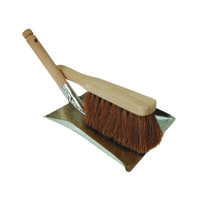 Luva Metalen Stofblik met Houten Stoffer Cocos - thumbnail