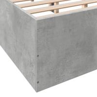 Bedframe bewerkt hout betongrijs 150x200 cm - thumbnail