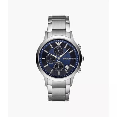 Emporio Armani Renato chronograaf quartz blauwe wijzerplaat Herenhorloge AR11164