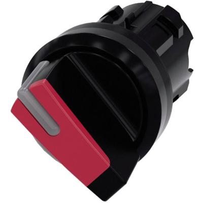 Siemens 3SU10022BC200AA0 3SU1002-2BC20-0AA0 Knevelschakelaar Kunststof frontring, Verlicht Knevel Zwart, Rood 1 x 45 ° 1 stuk(s)