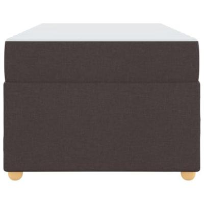 Bedframe met matras Donkerbruin 100 x 200 cm Stof