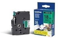 Labeltape Brother TZe, TZ TZe-741 PET Tapekleur: Groen Tekstkleur:Zwart 18 mm 8 m - thumbnail