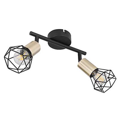 Globo PlafondlampXara I zwart met goud - 54802S-2AB