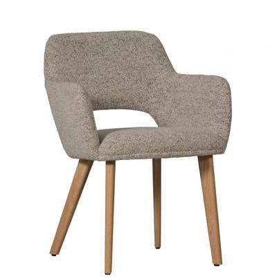 WOOOD Eetkamerstoel 'Murat' Chenille, kleur Naturel