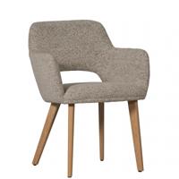 WOOOD Eetkamerstoel 'Murat' Chenille, kleur Naturel - thumbnail