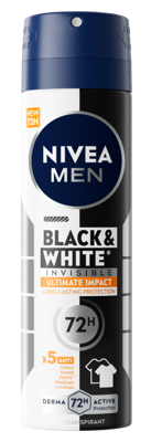 Nivea Men Black & White Invisible Ultimate Impact Deodorant Spray Nivea Men Black & White Invisible Ultimate Impact Deodorant Spray