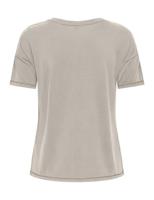 Only Onlfree Life S/s Stitch V-neck Top Jrs T-shirts Pumice Stone Gold Glitter - thumbnail