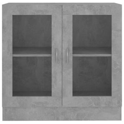 Vitrinekast 82,5x30,5x80 cm bewerkt hout betongrijs