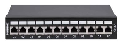 Intellinet 720915 12 poorten Patchpaneel CAT 6A Zwart Ingericht