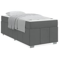 Bedframe met matras Donkergrijs 90 x 190 cm Stof - thumbnail