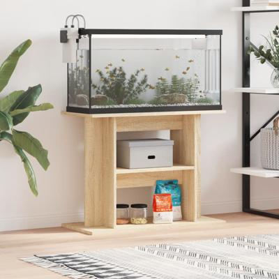 Aquariumstandaard 80x35x60 cm bewerkt hout sonoma eikenkleurig