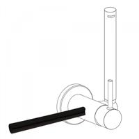 Handdoekhouder t.b.v. bidetmengkraan Tres Study Exclusive Mat Zwart - thumbnail