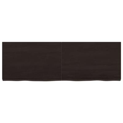 VidaXL Wastafelblad 120x40x(2-4) cm behandeld massief hout donkerbruin