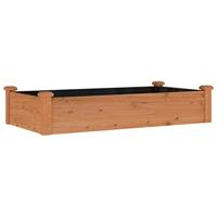 Plantenbak verhoogd met voering 120x60x25 cm vurenhout bruin - thumbnail