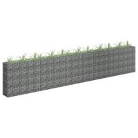 Gabion plantenbak verhoogd 450x30x90 cm gegalvaniseerd staal - thumbnail