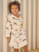 Badjas voor kinderen CHANTIER personaliseerbaar, met gerecycled katoen wit, bedrukt - thumbnail