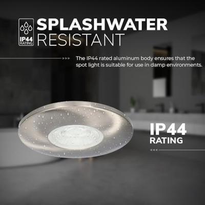 Set van 3 Pavo - Platte LED ipbouwspots met lage inbouwdiepte 12mm - 3 Watt 300 Lumen - 2700K Warm wit - Dimbaar - Rond - Meubelspot - IP44 waterdicht - RVS