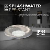 Set van 3 Pavo - Platte LED ipbouwspots met lage inbouwdiepte 12mm - 3 Watt 300 Lumen - 2700K Warm wit - Dimbaar - Rond - Meubelspot - IP44 waterdicht - RVS - thumbnail