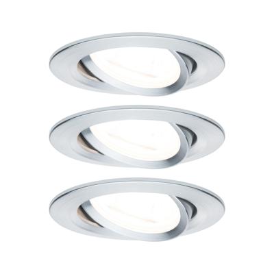 Paulmann 93469 Inbouwlamp Set van 3 stuks LED GU10 19.5 W Aluminium