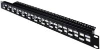 Digitus DN-91412 24 poorten Netwerkpatchpaneel 483 mm (19) Zonder connectoren 1 HE Meerdere kleuren Niet ingericht - thumbnail