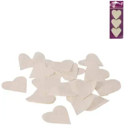 Confetti hart ivoor 100 g | 24 stuks