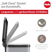 HOFE Regalsysteme öko trio plus L 0633-220 Afvalbak 27 l Staal (l x b x h) 470 x 340 x 430 mm Zilver Met voetpedaal 1 stuk(s) - thumbnail