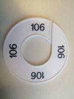 Maatring 9cm wit/zwart 106 - thumbnail