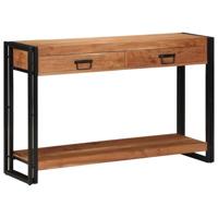 Wandtafel met lade Bruin 120 x 33 x 75 cm Massief acaciahout - thumbnail