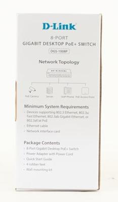 D-Link DGS-1008P Netwerk switch 8 poorten 1 GBit/s PoE-functie - thumbnail