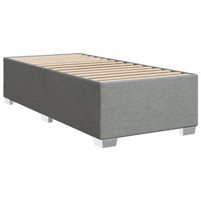 Boxspring met matras stof lichtgrijs 140x190 cm