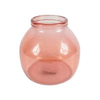 Vaas bol gerecycled glas roze 20 cm | 4 stuks - thumbnail