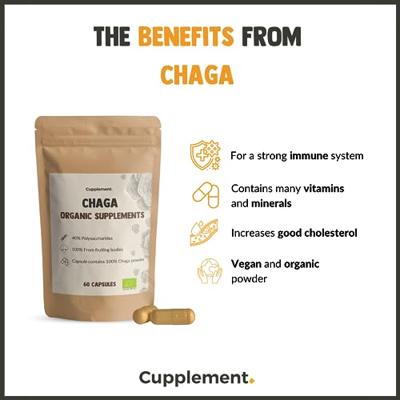 Cupplement Chaga Organic Supplement 60Capsules Cupplement Chaga Organic Supplement 60Capsules