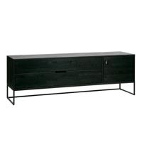 WOOOD TV-meubel 'Silas' Eiken 180cm, kleur zwart - thumbnail