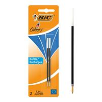 Bic vulling voor balpen 4 Colours Medium, blister met 2 stuks, blauw - thumbnail