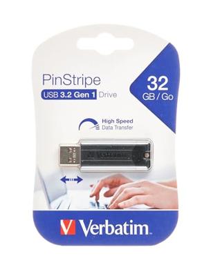 Verbatim Pin Stripe 3.0 USB-stick 32 GB Zwart 49317 USB-A 3.2 Gen 1 Verbatim Pin Stripe 3.0 USB-stick 32 GB Zwart 49317 USB-A 3.2 Gen 1