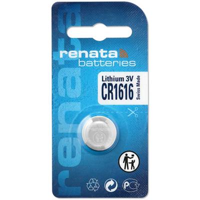 Renata Knoopcel CR1616 3 V 1 stuk(s) 50 mAh Lithium CR1616 Renata Knoopcel CR1616 3 V 1 stuk(s) 50 mAh Lithium CR1616