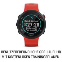 Forerunner 45 - Zwart - smart watch met band - silicone - lava red - bandgrootte 129-197 mm - L - thumbnail