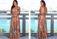 Maxi zomerjurk met fleurige print - thumbnail