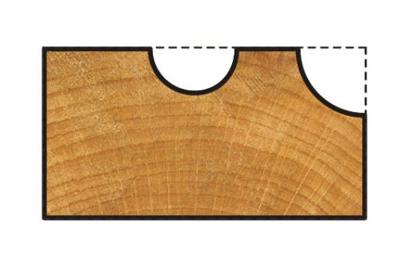 Wolfcraft HM Bolprofielfrees | 8mm | Ø12,7 x 9,5mm | 1 stuk - 3967000