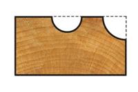 Wolfcraft HM Bolprofielfrees | 8mm | Ø12,7 x 9,5mm | 1 stuk - 3967000 - thumbnail