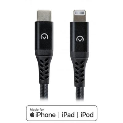 Mobilize Strong Nylon Cable USB-C to MFi Lightning 2m. 60W Black