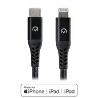 Mobilize Strong Nylon Cable USB-C to MFi Lightning 2m. 60W Black - thumbnail